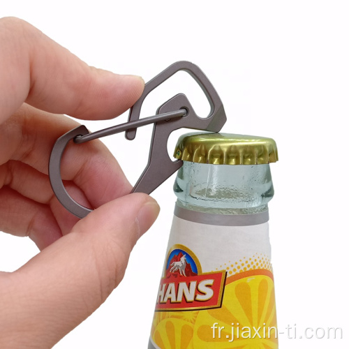 outil de poche porte-clés multi-anneaux en titane